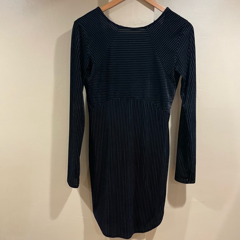 Windsor Velvet Striped Mini Dress